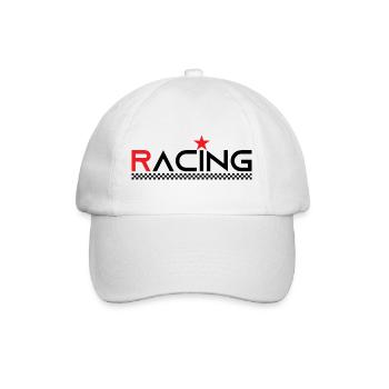 Racing Star - Race Driver - Car Auto Bike - Baseball Cap - white/white - Front