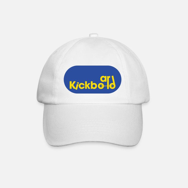 Kickboard Logo - Baseballkappe - Weiß/Weiß