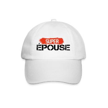 Super épouse cadeau - Casquette classique - blanc/blanc - Devant