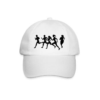 Marathon Triathlon Running joggen Biking Radfahren - Baseballkappe - Weiß/Weiß - Vorne