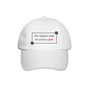 Vous gagnez toujours en donnant de l’amour - Casquette classique - blanc/blanc - Devant