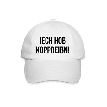 Erzgebirge ich habe Kopfschmerzen - Baseballkappe - Weiß/Weiß - Vorne
