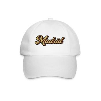 Madrid Retro Striped Script - Baseball Cap - white/white - Front