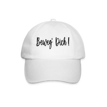 BEWEG DICH MOTIVATION SPRÜCHE - ERFOLG - SPORT - Baseballkappe - Weiß/Weiß - Vorne