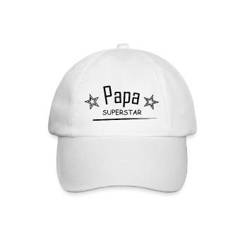 Papa Superstar - Casquette classique - blanc/blanc - Devant