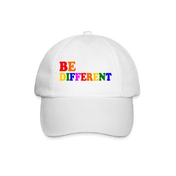 Be different - Baseball Cap - white/white - Front