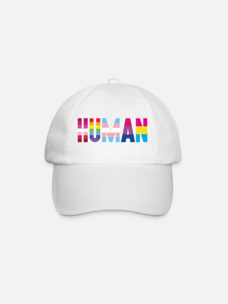 Pride Month LGBT - We Are All Human - Baseball Cap - white/white