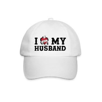 Vintage J’aime mon mari - Je cœur mon mari - Casquette classique - blanc/blanc - Devant