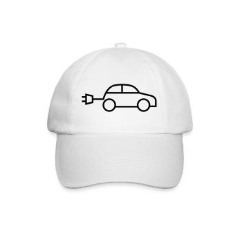 electric car e-car electric car - Baseball Cap - white/white - Front