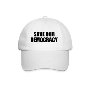 Save our democracy - Casquette classique - blanc/blanc - Devant