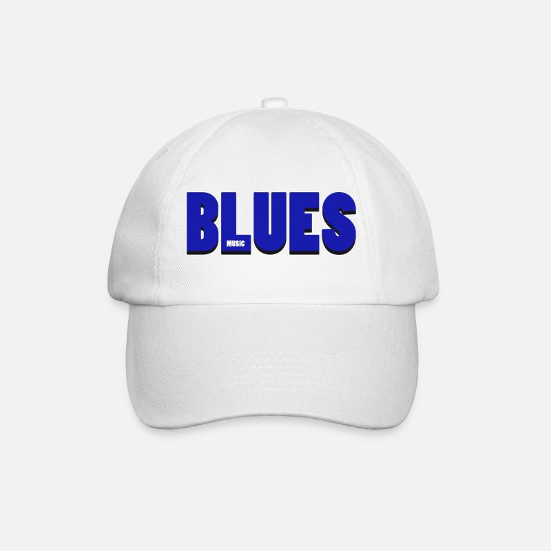 Conception de typographie de musique blues vibrante - Casquette classique - blanc/blanc