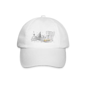 Illustration de la ligne d’horizon de Rotterdam - Casquette classique - blanc/blanc - Devant