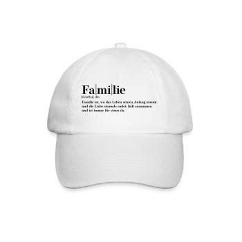 Familie Definition - Baseballkappe - Weiß/Weiß - Vorne