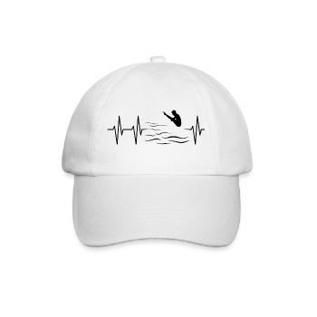 Pulse Diving Diver Cliff Jumping Heartbeat - Baseball Cap - white/white - Front