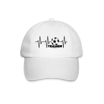 Coach Pulse Heartbeat Symbol Soccer Ball Team - Casquette classique - blanc/blanc - Devant