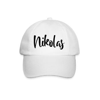 Nom - Nikolas - Casquette classique - blanc/blanc - Devant