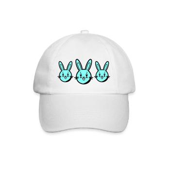 Hase Ostern Symbol - Baseballkappe - Weiß/Weiß - Vorne
