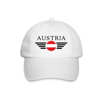 Österreich Stil T-Shirt - Baseballkappe - Weiß/Weiß - Vorne