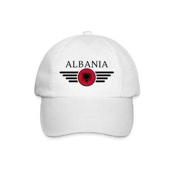Albania Style Design T-Shirt - Baseball Cap - white/white - Front