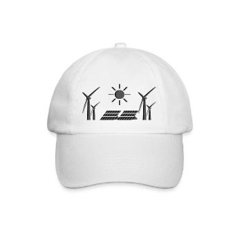 Erneuerbare Energie - Tag der Erde - ApriNoeScor - Baseballkappe - Weiß/Weiß - Vorne
