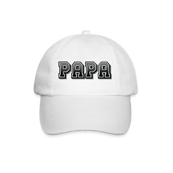 PAPA - Casquette classique - blanc/blanc - Devant