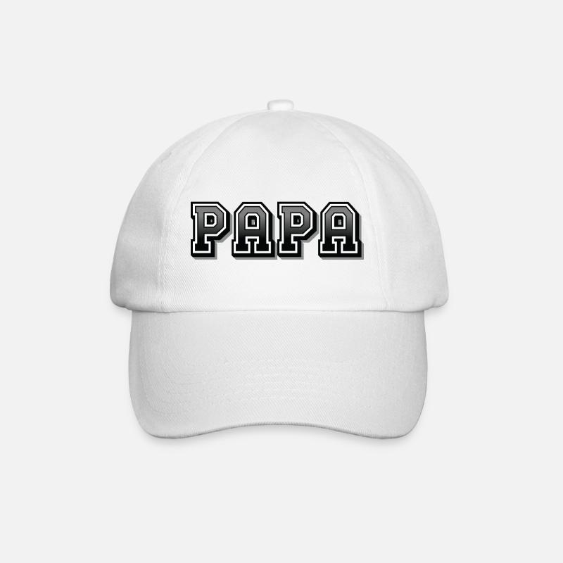 PAPA - Casquette classique - blanc/blanc