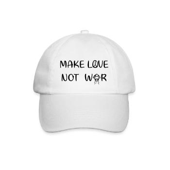 Faire l’amour - pas la guerre - Casquette classique - blanc/blanc - Devant