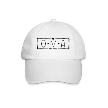 Oma Est. 2024 - Baseballkappe - Weiß/Weiß - Vorne