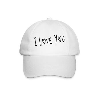 ICH LIEBE DICH. VALENTINSTAG. Junggesellinnenabschied. ICH LIEBE DICH - Baseballkappe - Weiß/Weiß - Vorne