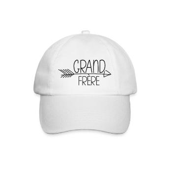 Grand frère -minimliste - Casquette classique - blanc/blanc - Devant