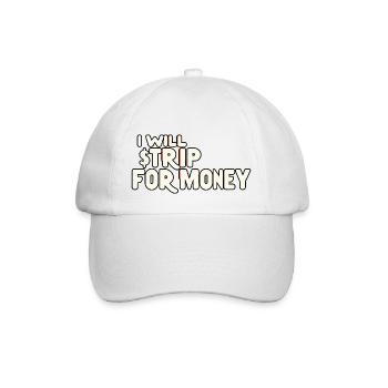 Je vais me déshabiller pour de l’argent 7 - Casquette classique - blanc/blanc - Devant