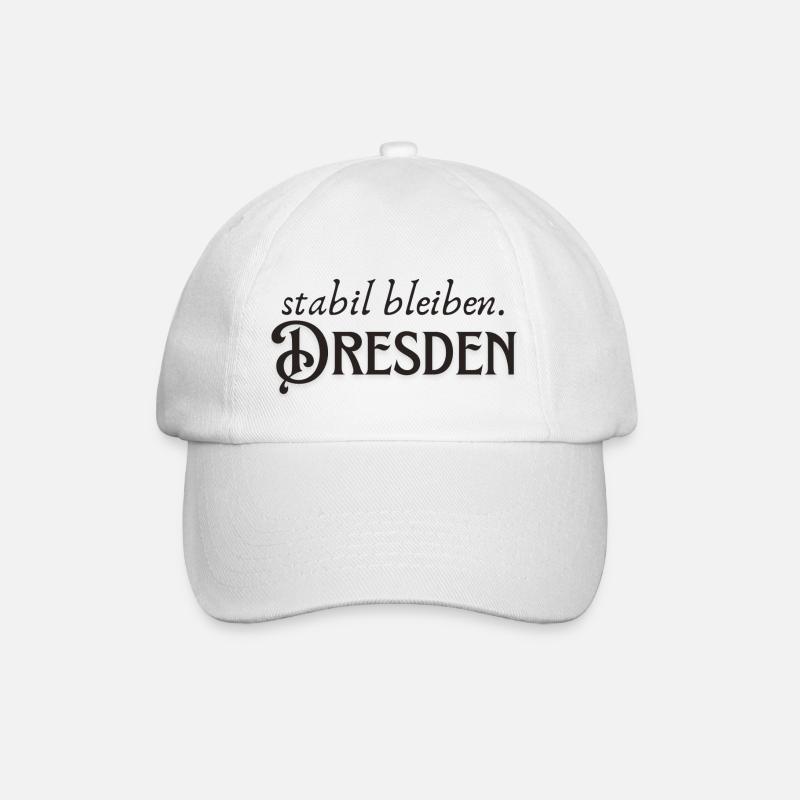 Stabil bleiben Dresden - Baseballkappe - Weiß/Weiß