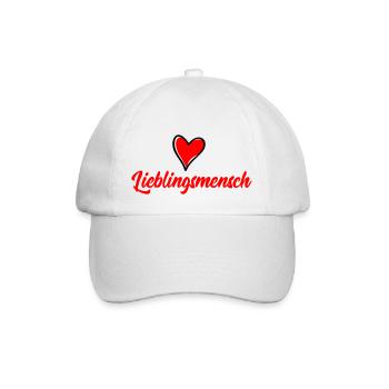 lieblingsmensch - Baseballkappe - Weiß/Weiß - Vorne
