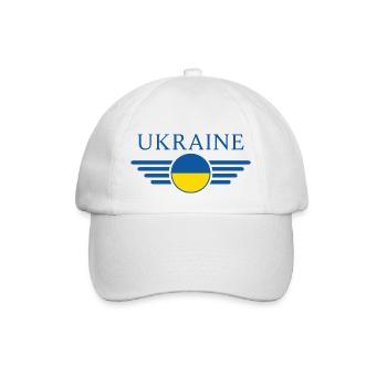 J’aime l’Ukraine, T-shirt design de style élégance - Casquette classique - blanc/blanc - Devant