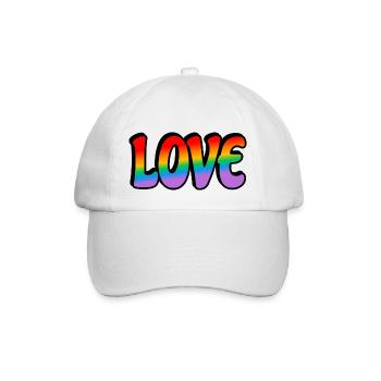 Retro Rainbow Love - Baseball Cap - white/white - Front