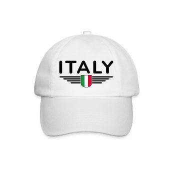 Ich liebe Italien Design T-Shirt Outfit - Baseballkappe - Weiß/Weiß - Vorne