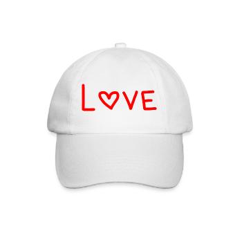 HERZ. WEIHNACHTEN. PAAR. VALENTINSTAG. GERADE VERHEIRATET. - Baseballkappe - Weiß/Weiß - Vorne