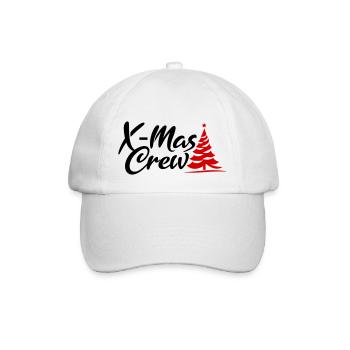 Weihnachtscrew X-Mas Crew - Baseballkappe - Weiß/Weiß - Vorne