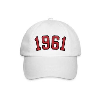 Année de naissance sport 1961 - Casquette classique - blanc/blanc - Devant