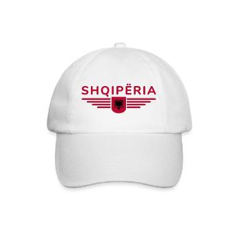 Albania Design – Fierté et style - Casquette classique - blanc/blanc - Devant