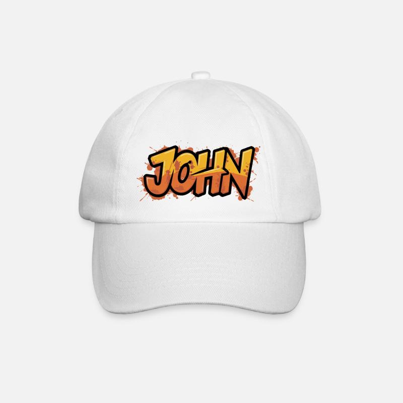 John - Baseball Cap - white/white