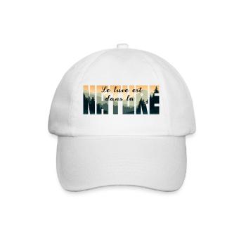 Luxury is in NATURE - Baseball Cap - white/white - Front