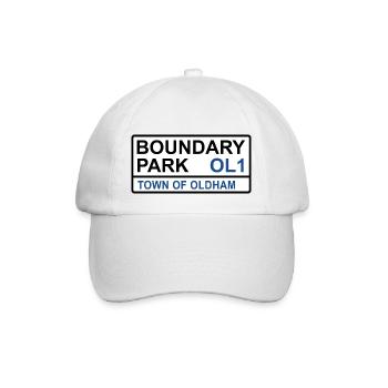 Oldham Boundary Park Iconic Street Sign - Baseball Cap - white/white - Front