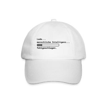 Lade Intelligenz - Baseballkappe - Weiß/Weiß - Vorne