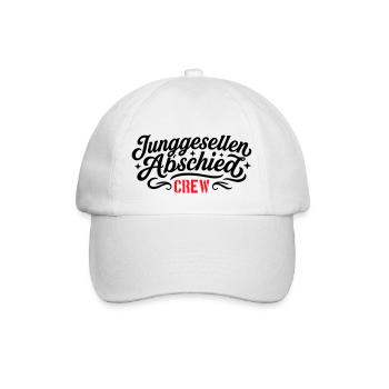 Junggesellen Abschied Crew - Baseballkappe - Weiß/Weiß - Vorne