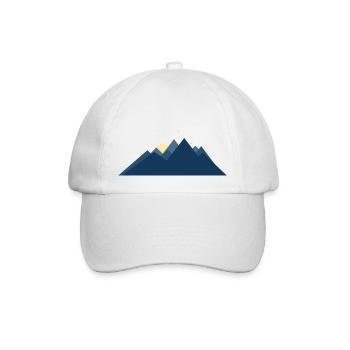 Paysage de montagne minimaliste - Casquette classique - blanc/blanc - Devant
