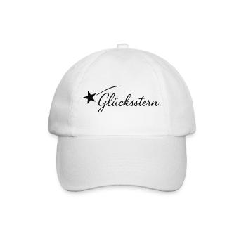 ✨ Lucky star – delicate as a shooting star breath - Baseball Cap - white/white - Front