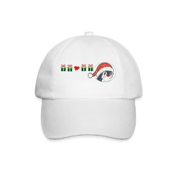 Penguin with Santa hat - Baseball Cap - white/white - Front