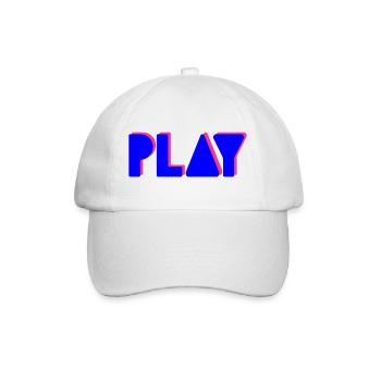 Press Play – Musique Party DJ Shirt Style Club - Casquette classique - blanc/blanc - Devant