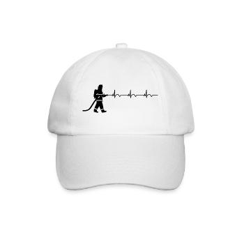 Pompier, pompier, pompier, ECG Battement de cœur - Casquette classique - blanc/blanc - Devant